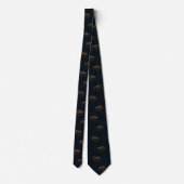 Navy Gold Büffel-Erbe Krawatte (Rückseite)