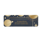 Navy Gold Celestial Halbmond Brautparty (Vorne)