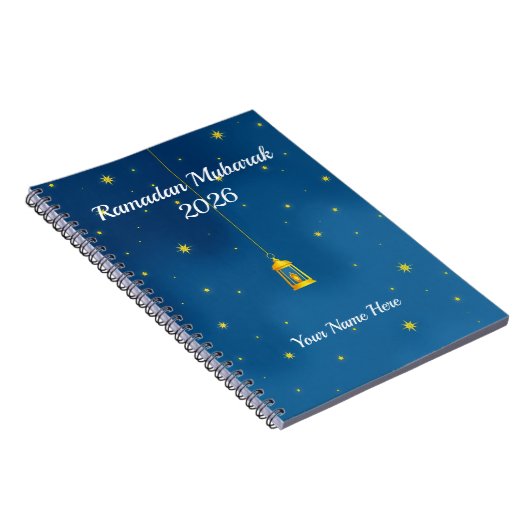 Navy Gold Celestial Ramadan Notizblock (Rechte Seite)