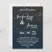 Navy & Gold Celestial Wedding Invitation Template Einladung (Vorderseite)