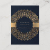 NAVY GOLD CLASSIC ORNATE MANDALA NECKLACE DISPLAY VISITENKARTE (Rückseite)