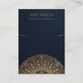 NAVY GOLD CLASSIC VERZIERT MANDALA NECKLACE DISPLA VISITENKARTE (Vorderseite)