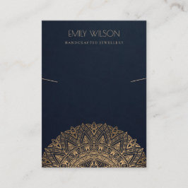 NAVY GOLD CLASSIC VERZIERT MANDALA NECKLACE DISPLA VISITENKARTE