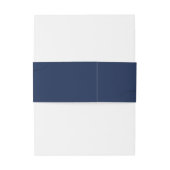 Navy Gold Clean Einfache Hochzeit von Monogramm Einladungsbanderole (Rückseitenbeispiel)