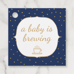 Navy Gold Confetti Ein Baby braut danke Geschenkanhänger