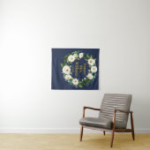 Navy Gold Custom Future Frau Brautparty Backdrop Wandteppich (Beispiel (Horizontal))