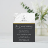 NAVY GOLD DAHLIA FLORAL WORKSHOP TALKVERANSTALTUNG POSTKARTE (Stehend Vorderseite)