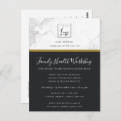 NAVY GOLD DAHLIA FLORAL WORKSHOP TALKVERANSTALTUNG POSTKARTE (Vorne/Hinten)