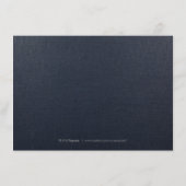 Navy Gold elegante Kalligrafie Begleitkarte (Rückseite)