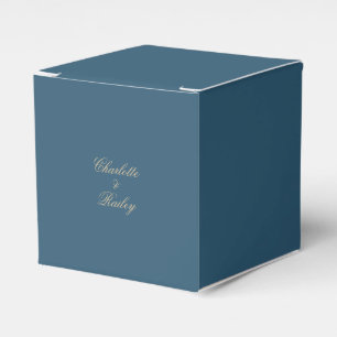 Navy Gold Floral Boho Hochzeit Geschenkschachtel