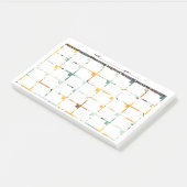 Navy & Gold Floral Post-It Undated Calendar Post-it Klebezettel (angewinkelt)