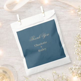 Navy Gold Florale Boho-Hochzeit Geschenktütchen