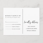 NAVY GOLD FOLIAGE WATERCOLOR WREATH WEDH RSVP EINLADUNGSPOSTKARTE (Rückseite)