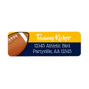 Navy & Gold Football-Adresse