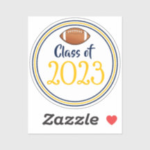 Navy & Gold Football Class Year Abschluss