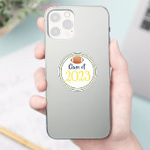 Navy & Gold Football Class Year Abschluss Aufkleber (Telefon)