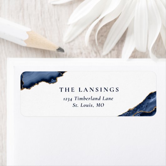 Navy Gold Glitzer Agate Geode Marble (Insitu)