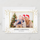 Navy Gold Glitzer Frohe Weihnachten Foto (Vorderseite)