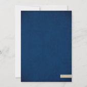 Navy & Gold Glitzer Look Speichern Sie die Daten Save The Date (Rückseite)
