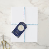 Navy Gold Greenery Moon Twinkle Star Duwer Favors Geschenkanhänger (Mit Garn)