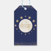 Navy Gold Greenery Moon Twinkle Star Duwer Favors Geschenkanhänger (Rückseite)