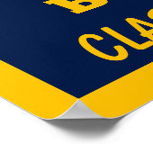 Navy Gold Herzlichen Glückwunsch Abschluss Poster (Ecke)