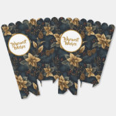 Navy Gold Holly Medaillon Muster Geschenkschachtel (Ungeklappt)