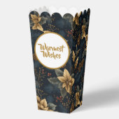 Navy Gold Holly Medallion Pattern Geschenkschachtel (Rückseite)