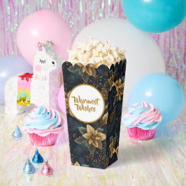 Navy Gold Holly Medallion Pattern Geschenkschachtel