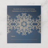 Navy Gold Indian Style Zelt Platzkarte (Außenseite Aufgefaltet)