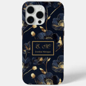 Navy Gold iPhone Case Chic Girls Birthday Keepsake (Rückseite)