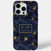 Navy Gold iPhone Case Elegant Girls Birthday Gift (Rückseite)