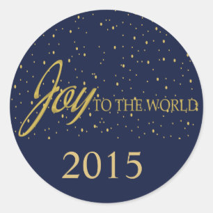 Navy & Gold Joliday Sticker