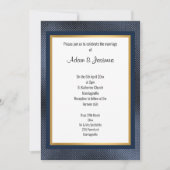NAVY GOLD LAYERED EMBOSSED WEDING EINLADUNG (Vorderseite)