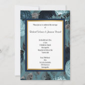 NAVY GOLD LAYERED FLORAL WEDING EINLADUNG (Vorderseite)