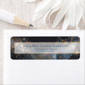 Navy Gold Liquid Marble Return Address (Insitu)