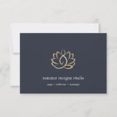 Navy & Gold Lotus | Geschenkgutschein für Massage- (Vorderseite)