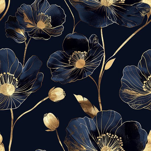 Navy Gold Lux Towels Custom Name Floral Accent Badhandtuch Set