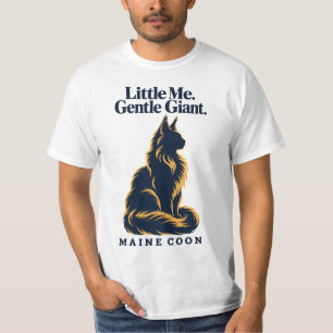 Navy Gold Maine Coon Sanfter Riese Silhouette T-Shirt