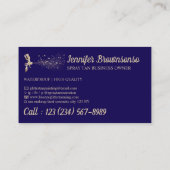 Navy Gold Mobile Body Paint Tan Spray Visitenkarte (Rückseite)