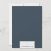 Navy & Gold Nautical Sees & Greetings Weihnachten (Rückseite)