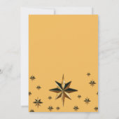 Navy Gold North Star Glitzer Confetti Weihnachten Einladung (Rückseite)