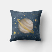 Navy Gold Oututer Space Galaxy Moon Star Boy Kinde Kissen (Rückseite)