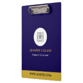 Navy Gold Real Estate Logo Pro Klemmbrett (Links)