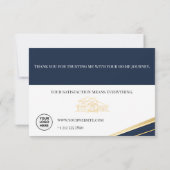 Navy Gold Realtor Willkommensgeschenk-Zertifikat (Rückseite)