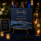 Navy Gold Seventy Erinnerungen Gästebuch