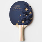 Navy Gold Simple Christmas Day Ping Pong Paddel Tischtennis Schläger (Vorderseite)
