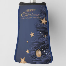 Navy Gold Simple Christmas Day Putter Best Golf Headcover