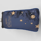 Navy Gold Simple Christmas Day Putter Best Golf Headcover (Vorderseite)