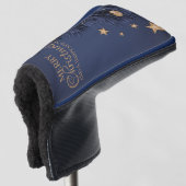 Navy Gold Simple Christmas Day Putter Best Golf Headcover (3/4 Vorderseite)
